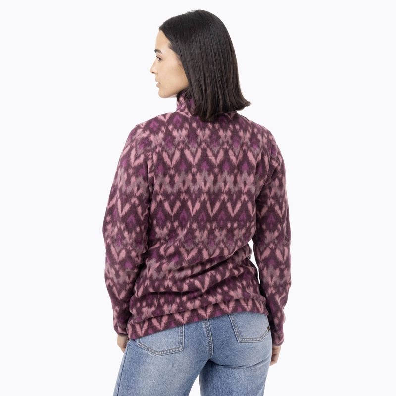 POLAR MUJER D PRINT SNAP MICROFLEECE MORADO MERRELL - 4
