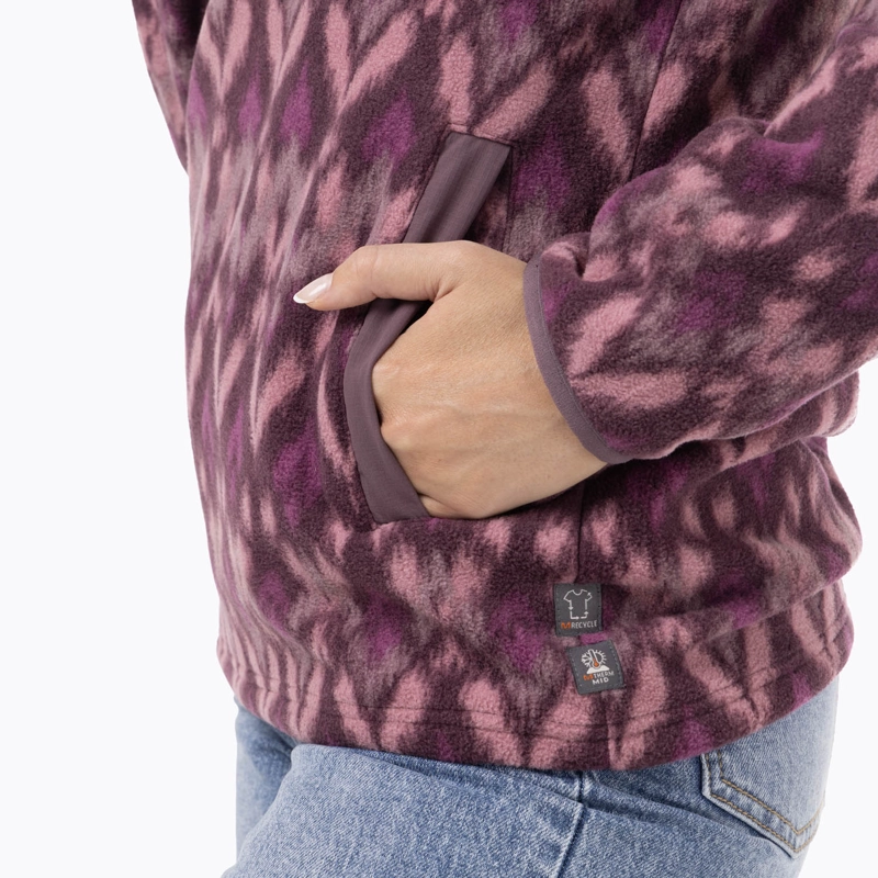 POLAR MUJER D PRINT SNAP MICROFLEECE MORADO MERRELL - 6