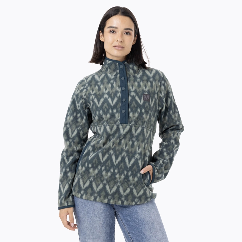 MERRELL POLAR MUJER DECHES PRINT SNAP MICROFLEECE VERDE MERRELL