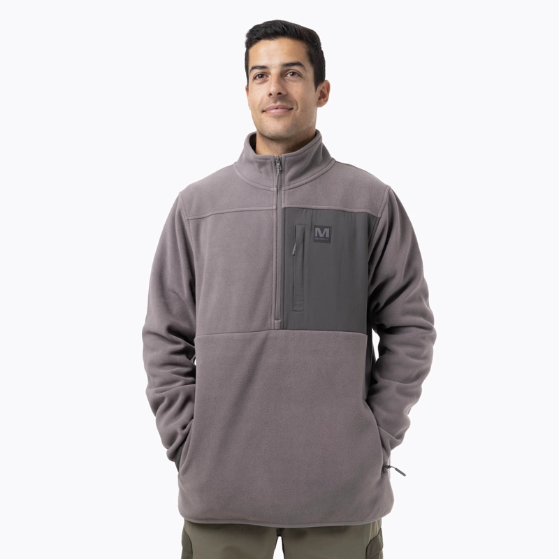 POLAR HOMBRE D SNAP MICROFLEECE GRIS OSCURO MERRELL - 1