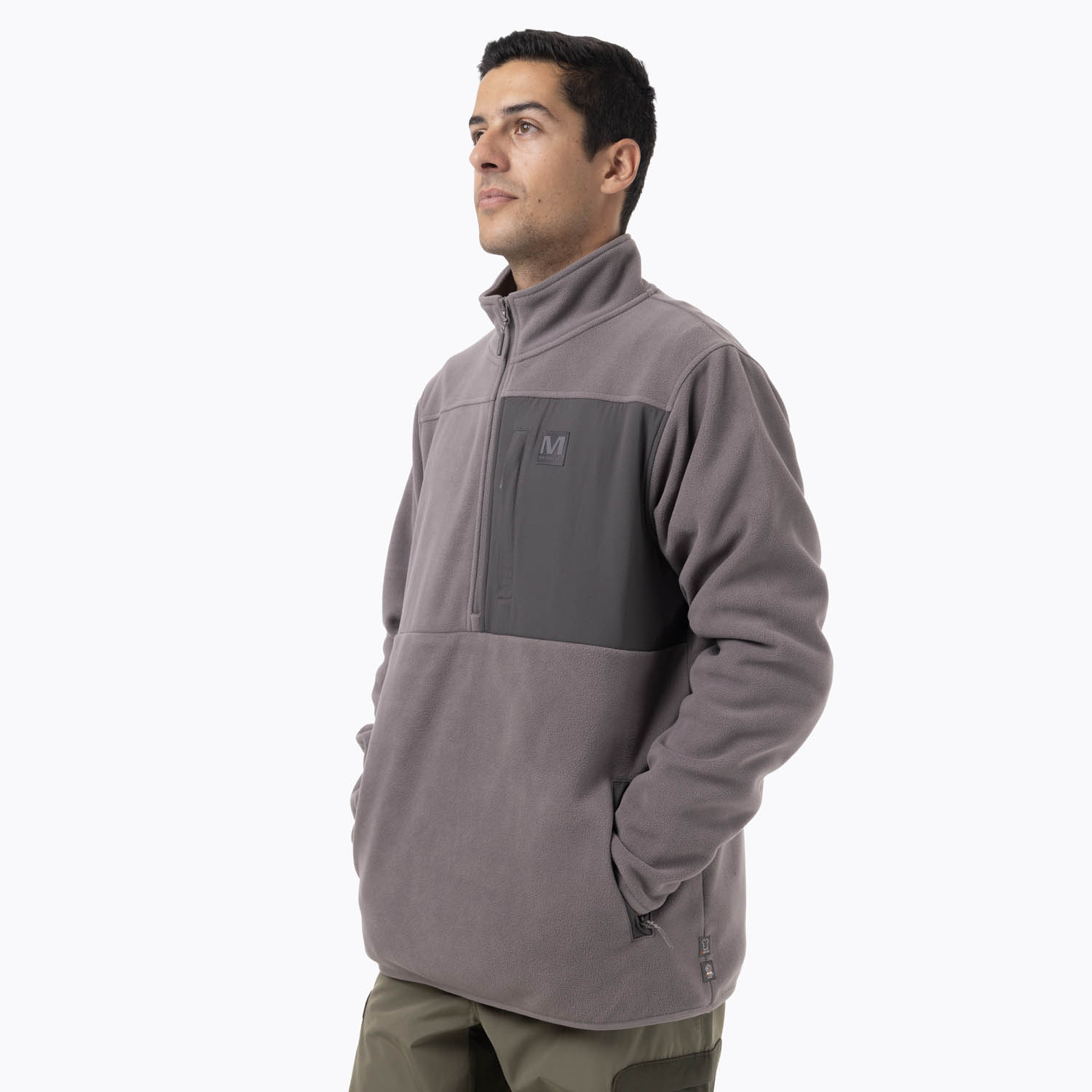 POLAR HOMBRE D SNAP MICROFLEECE GRIS OSCURO MERRELL - 2