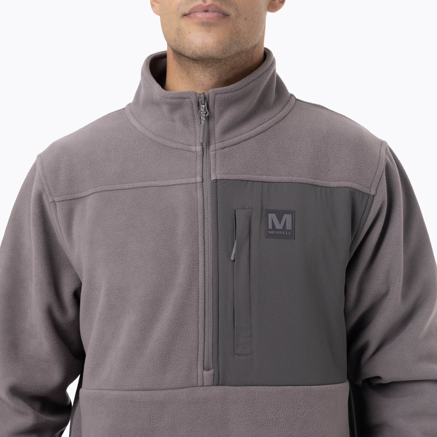 POLAR HOMBRE D SNAP MICROFLEECE GRIS OSCURO MERRELL - 5