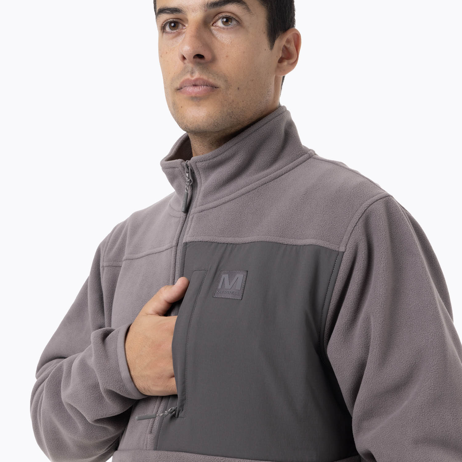 POLAR HOMBRE D SNAP MICROFLEECE GRIS OSCURO MERRELL - 6