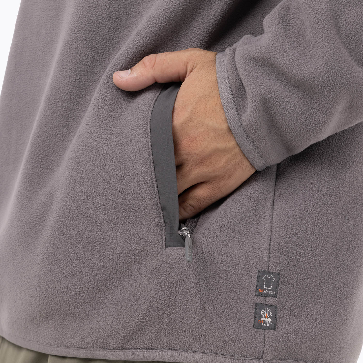 POLAR HOMBRE D SNAP MICROFLEECE GRIS OSCURO MERRELL - 7