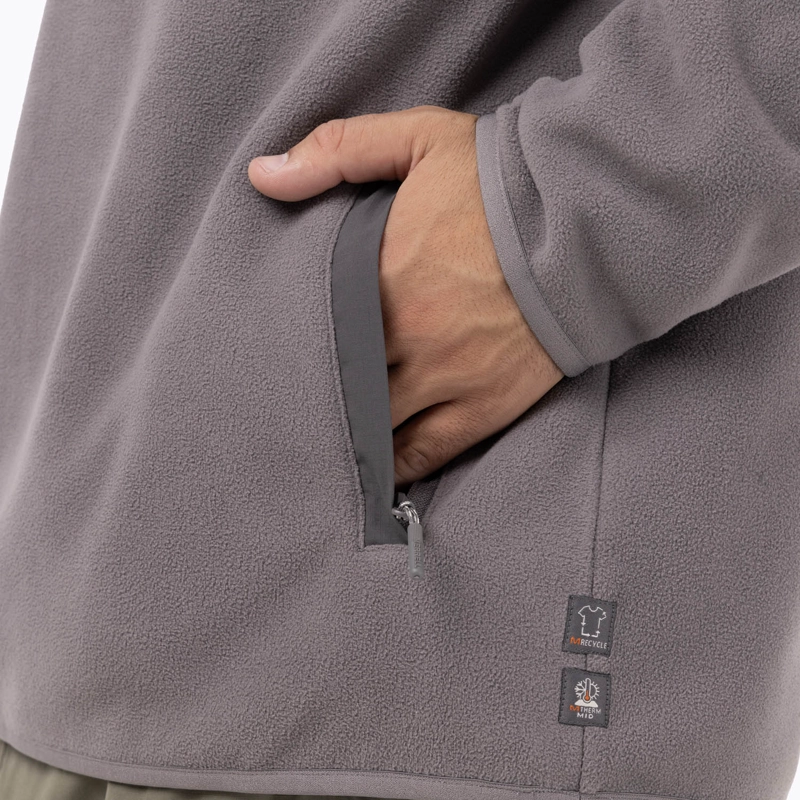 POLAR HOMBRE D SNAP MICROFLEECE GRIS OSCURO MERRELL - 7
