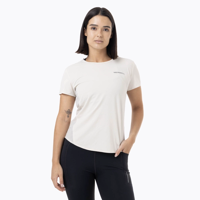 POLERA MC MUJER LIGHT WEIGHT TRAIL CREMA MERRELL - 1