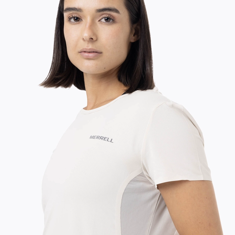 POLERA MC MUJER LIGHT WEIGHT TRAIL CREMA MERRELL - 5
