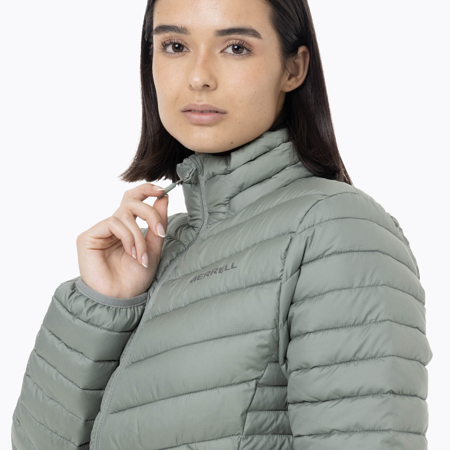 PARKA MUJER FULL ZIPPER VERDE MERRELL - 5