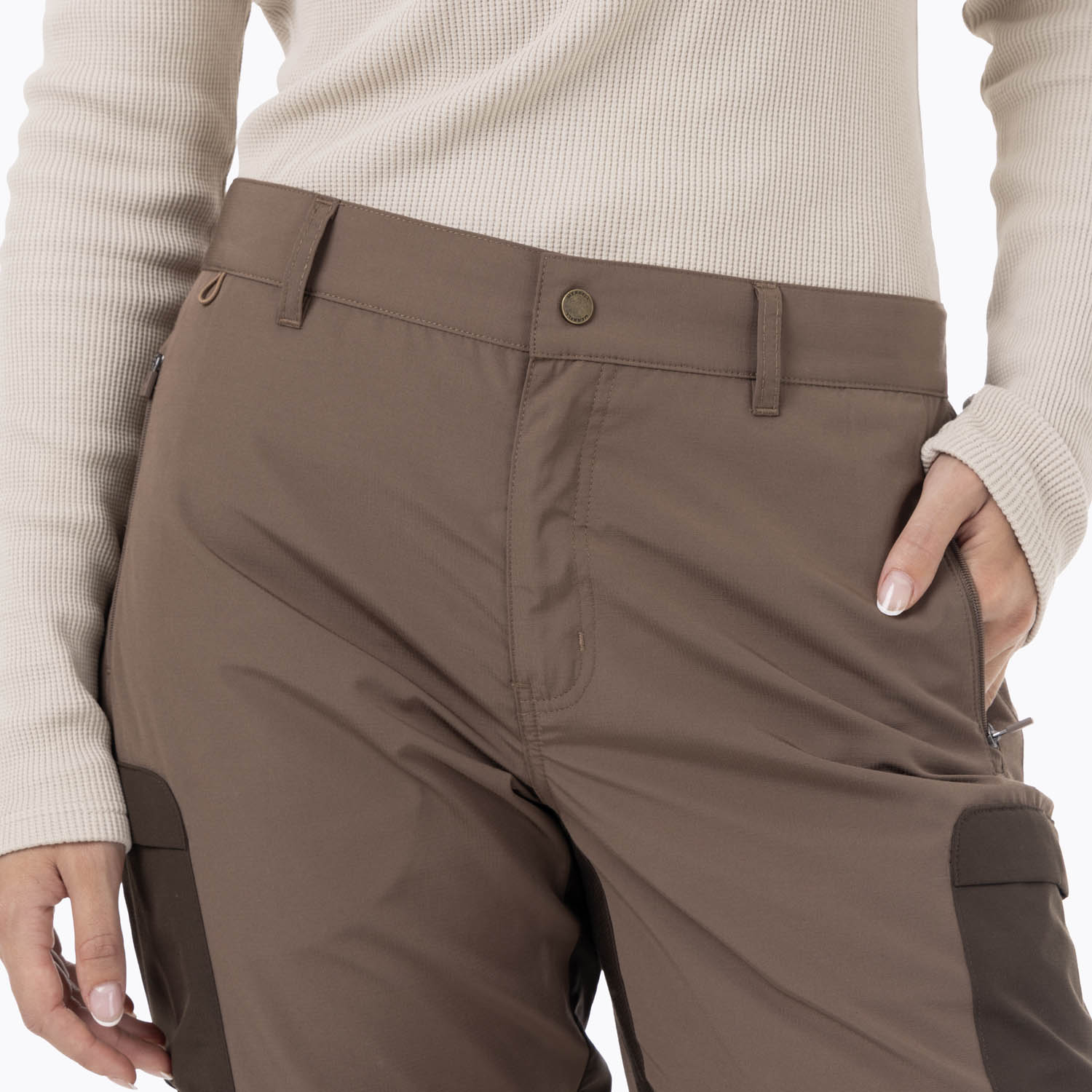 PANTALON MUJER TECHN WITH PRE-SHAPED KNEES CAFE  MERRELL - 6