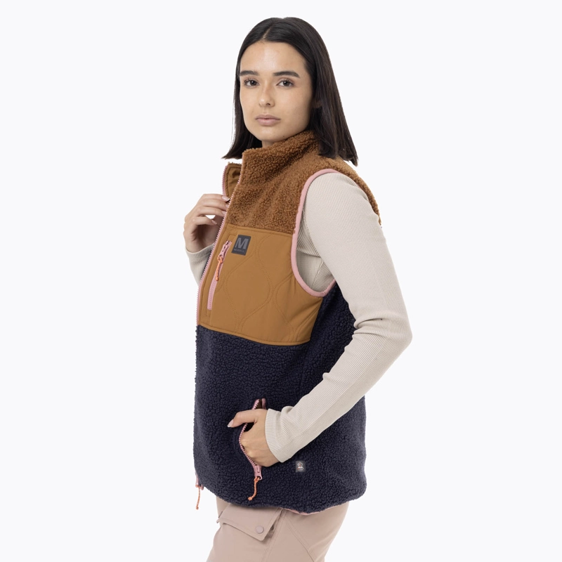 POLAR SIN MANGAS MUJER SHERPA REVERSIBLE AZUL MERRELL - 2