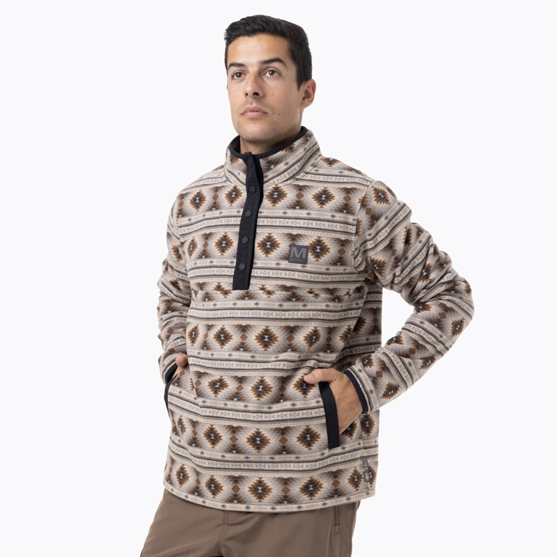 POLAR HOMBRE D FPRINT SNAP MICROFLEECE  GRIS MERRELL - 1