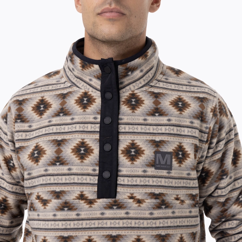 POLAR HOMBRE D FPRINT SNAP MICROFLEECE  GRIS MERRELL - 6
