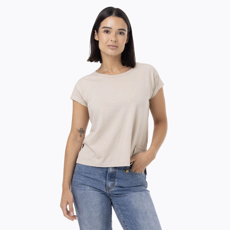 MERRELL POLERA MANGA CORTA MUJER SLUB BEIGE MERRELL