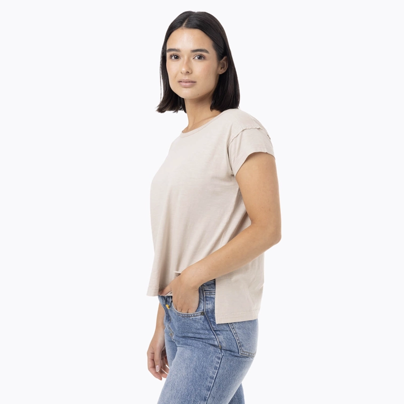 POLERA MANGA CORTA MUJER SLUB BEIGE MERRELL - 2