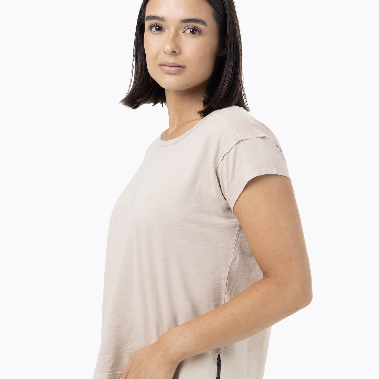 POLERA MANGA CORTA MUJER SLUB BEIGE MERRELL - 5