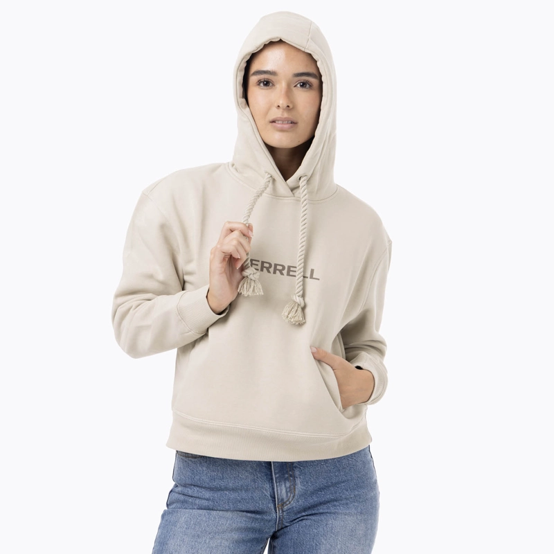 POLERON MUJER LOGO HOODIE BEIGE MERRELL - 5