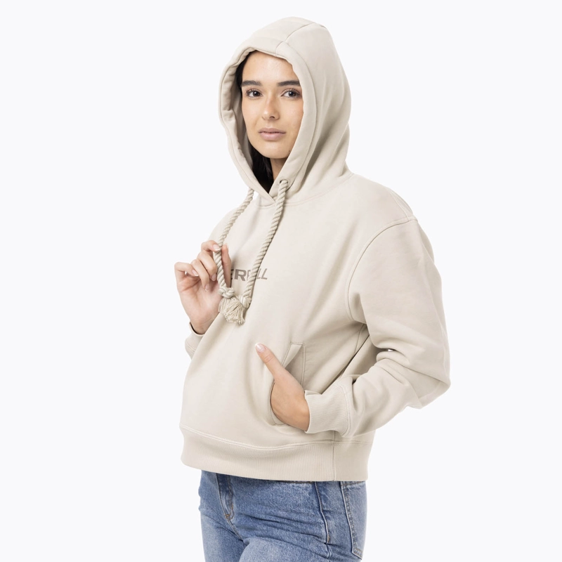 POLERON MUJER LOGO HOODIE BEIGE MERRELL - 6