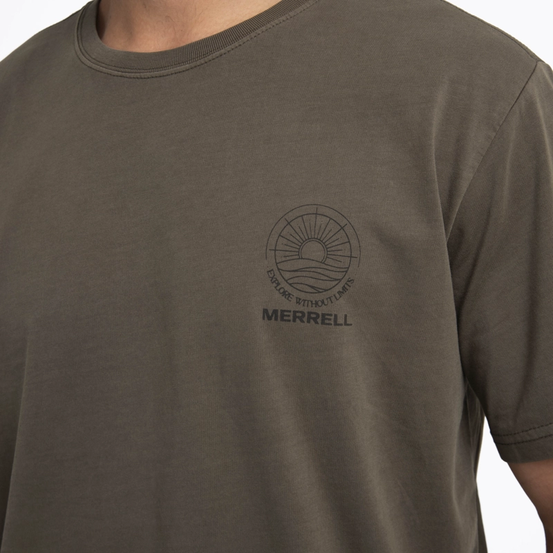 POLERA MANGA CORTA HOMBRE OECHES VERDE OSCURO MERRELL - 5