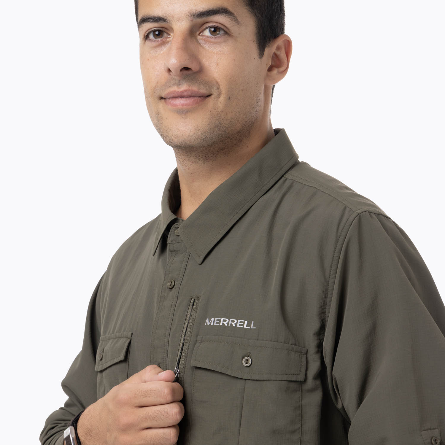 CAMISA MANGA LARGA HOMBRE KUSKOV VERDE MERRELL - 5