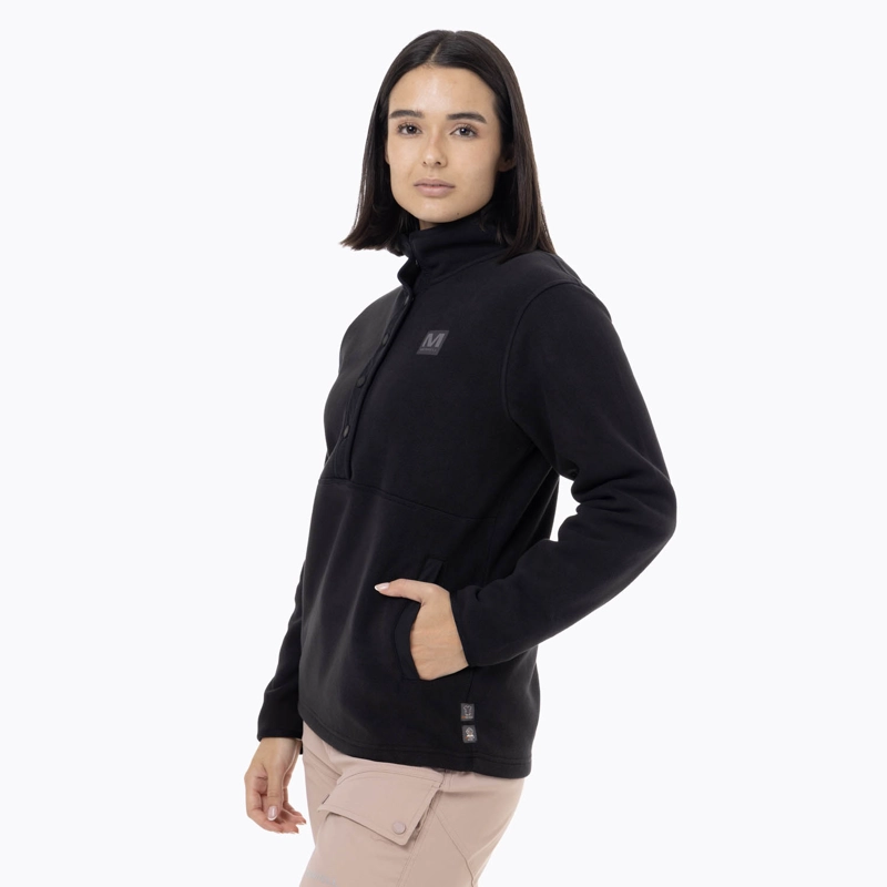 POLAR MUJER DECHES SNAP MICROFLEECE  NEGRO MERRELL - 2