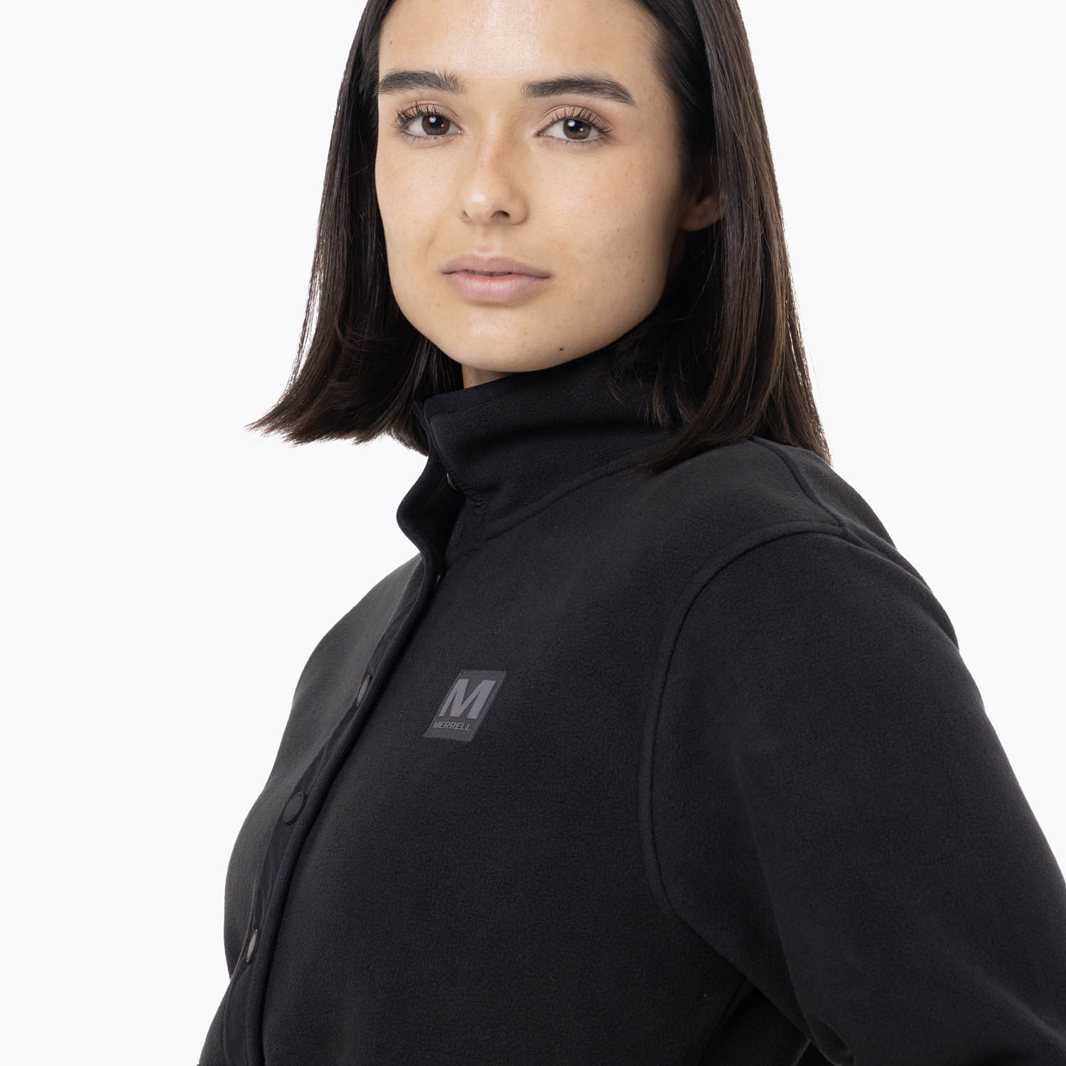 POLAR MUJER DECHES SNAP MICROFLEECE  NEGRO MERRELL - 5