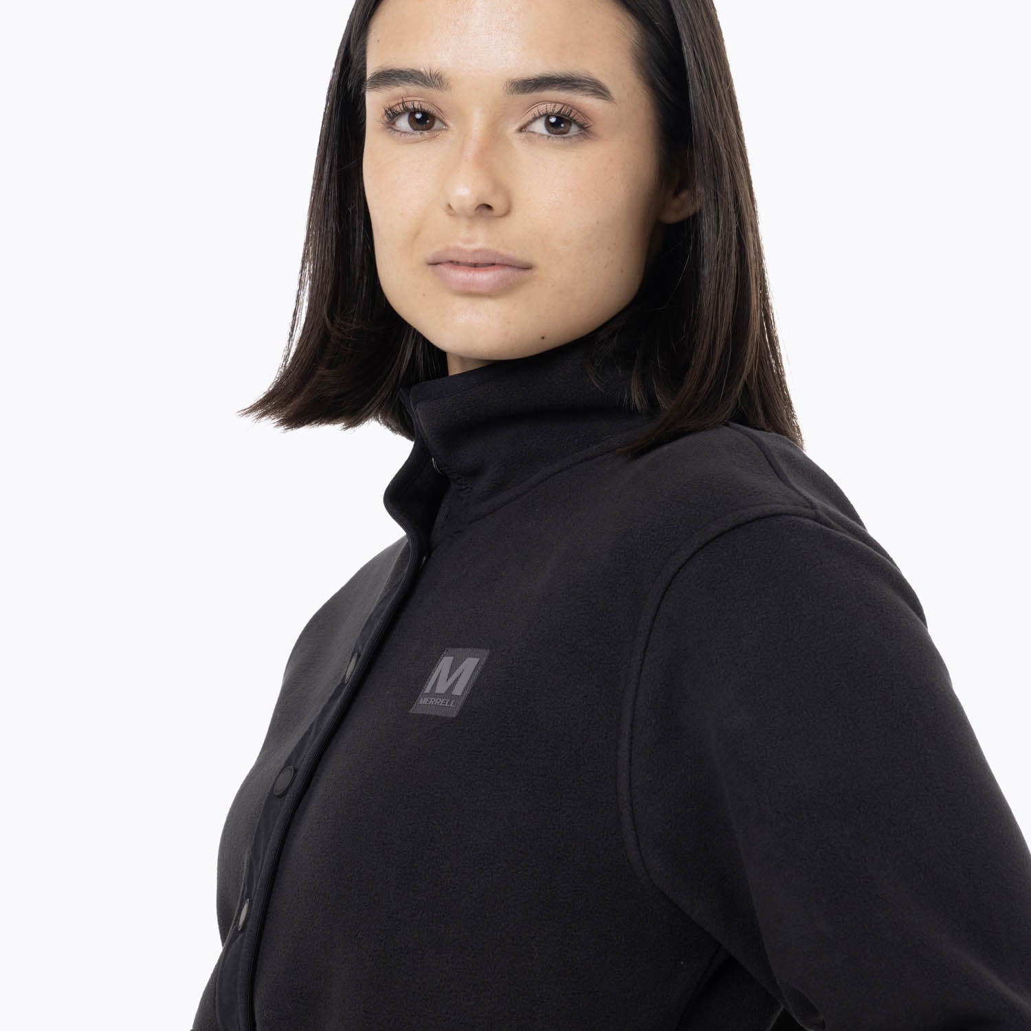 POLAR MUJER DECHES SNAP MICROFLEECE  NEGRO MERRELL - 5