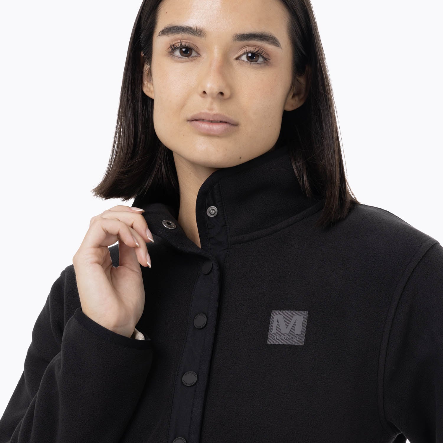 POLAR MUJER DECHES SNAP MICROFLEECE  NEGRO MERRELL - 6