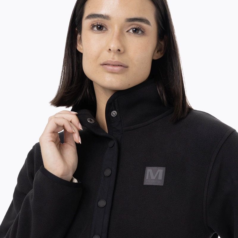 POLAR MUJER DECHES SNAP MICROFLEECE  NEGRO MERRELL - 6