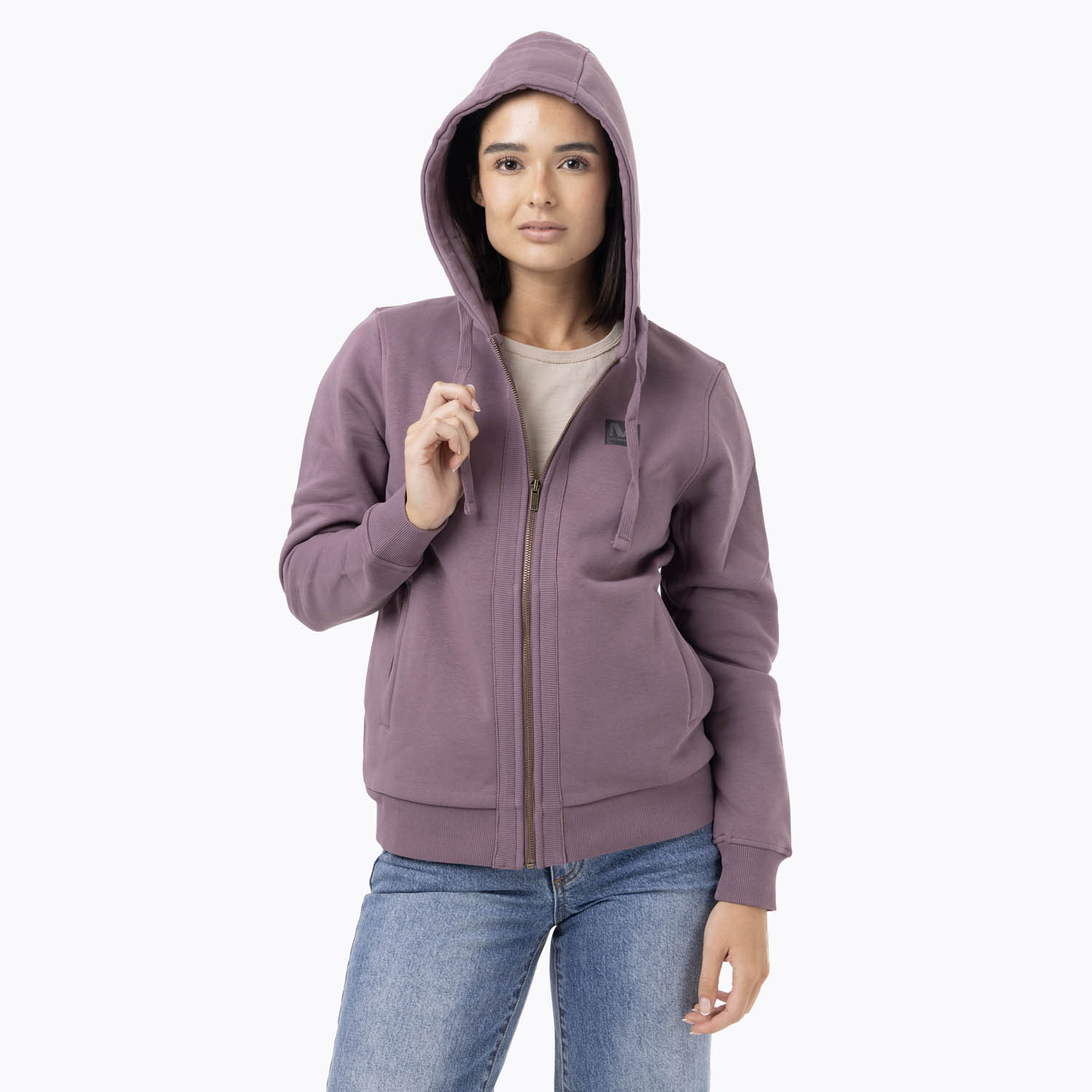 POLERON MUJER FZ HOODIE MORADO MERRELL - 5
