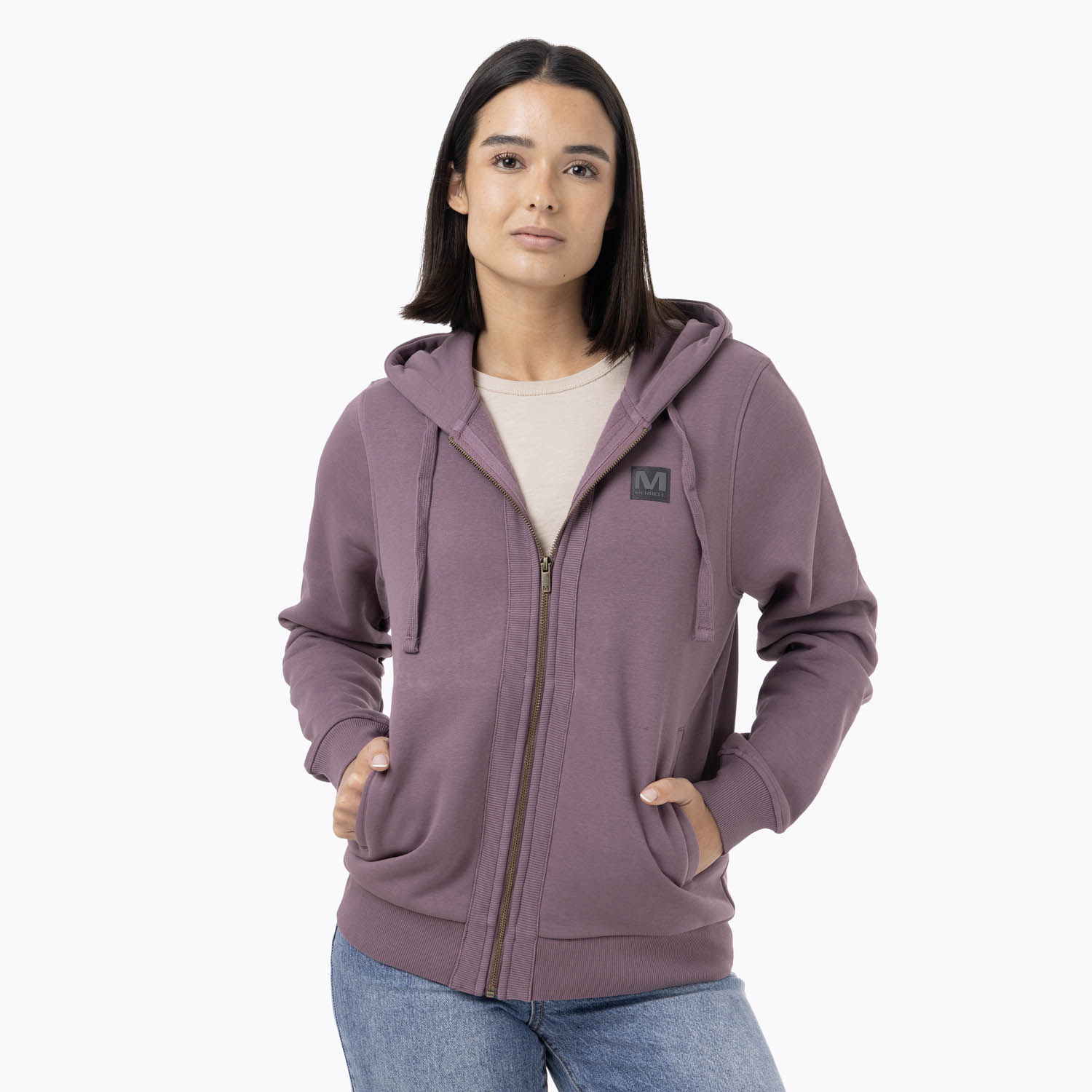 POLERON MUJER FZ HOODIE MORADO MERRELL - 7