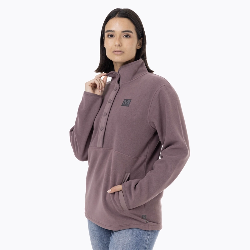 POLAR MUJER DECHES SNAP MICROFLEECE  MORADO MERRELL - 2