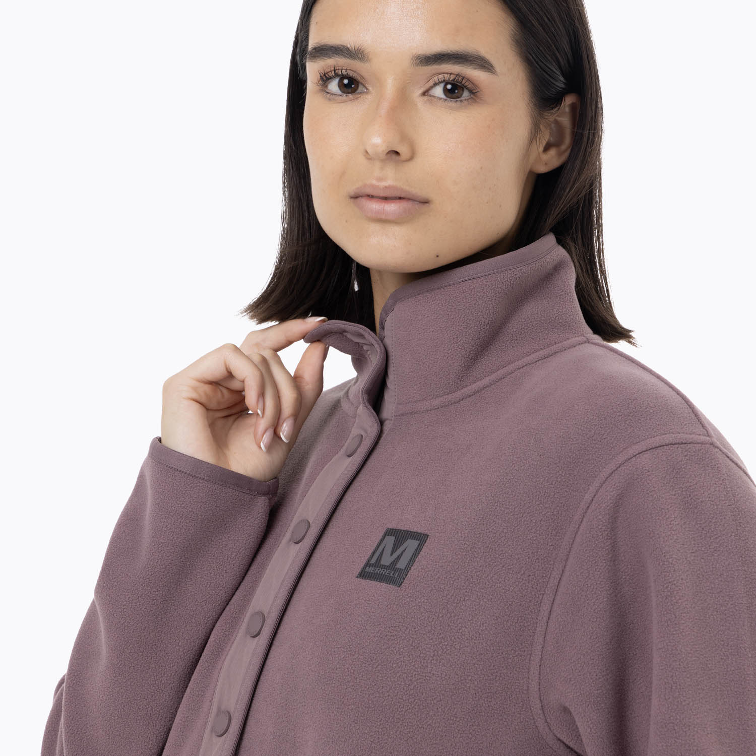 POLAR MUJER DECHES SNAP MICROFLEECE  MORADO MERRELL - 5