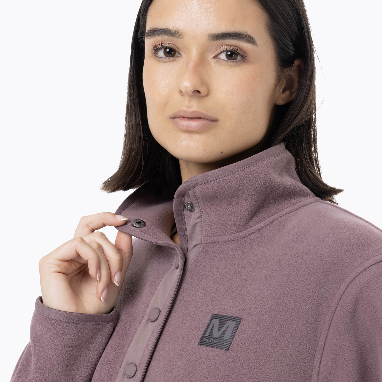 POLAR MUJER DECHES SNAP MICROFLEECE  MORADO MERRELL - 7