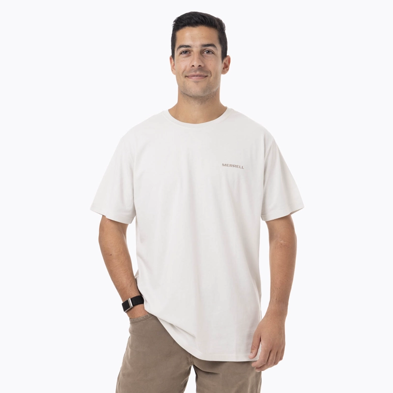 POLERA MANGA CORTA HOMBRE SAPAIS BEIGE MERRELL - 1