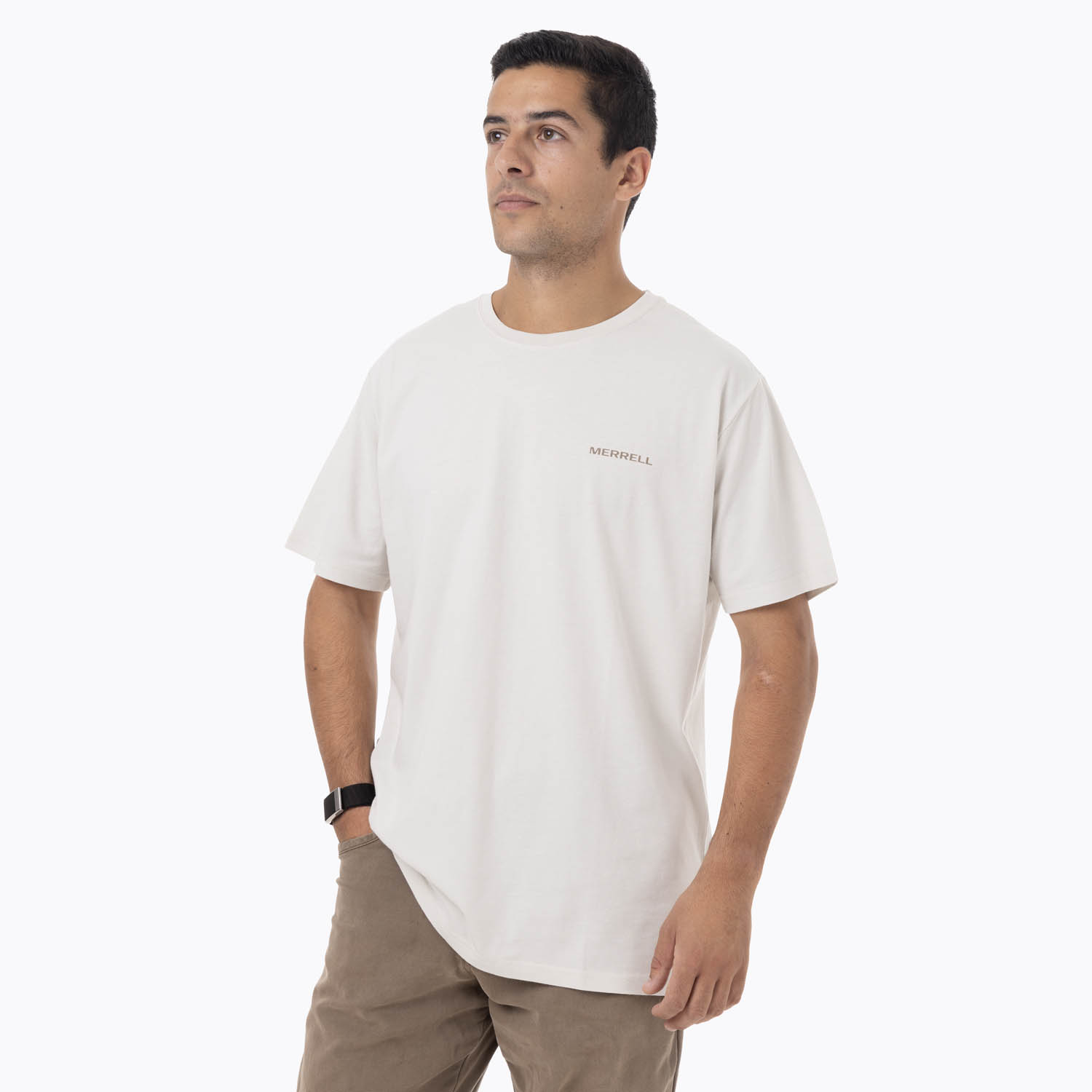 POLERA MANGA CORTA HOMBRE SAPAIS BEIGE MERRELL - 2