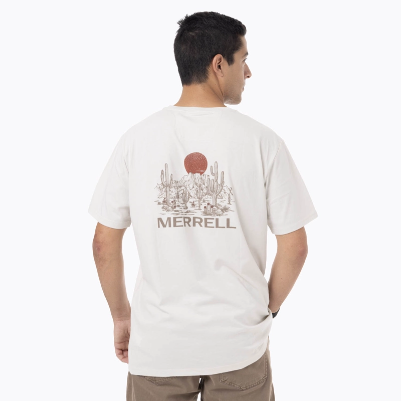 POLERA MANGA CORTA HOMBRE SAPAIS BEIGE MERRELL - 4