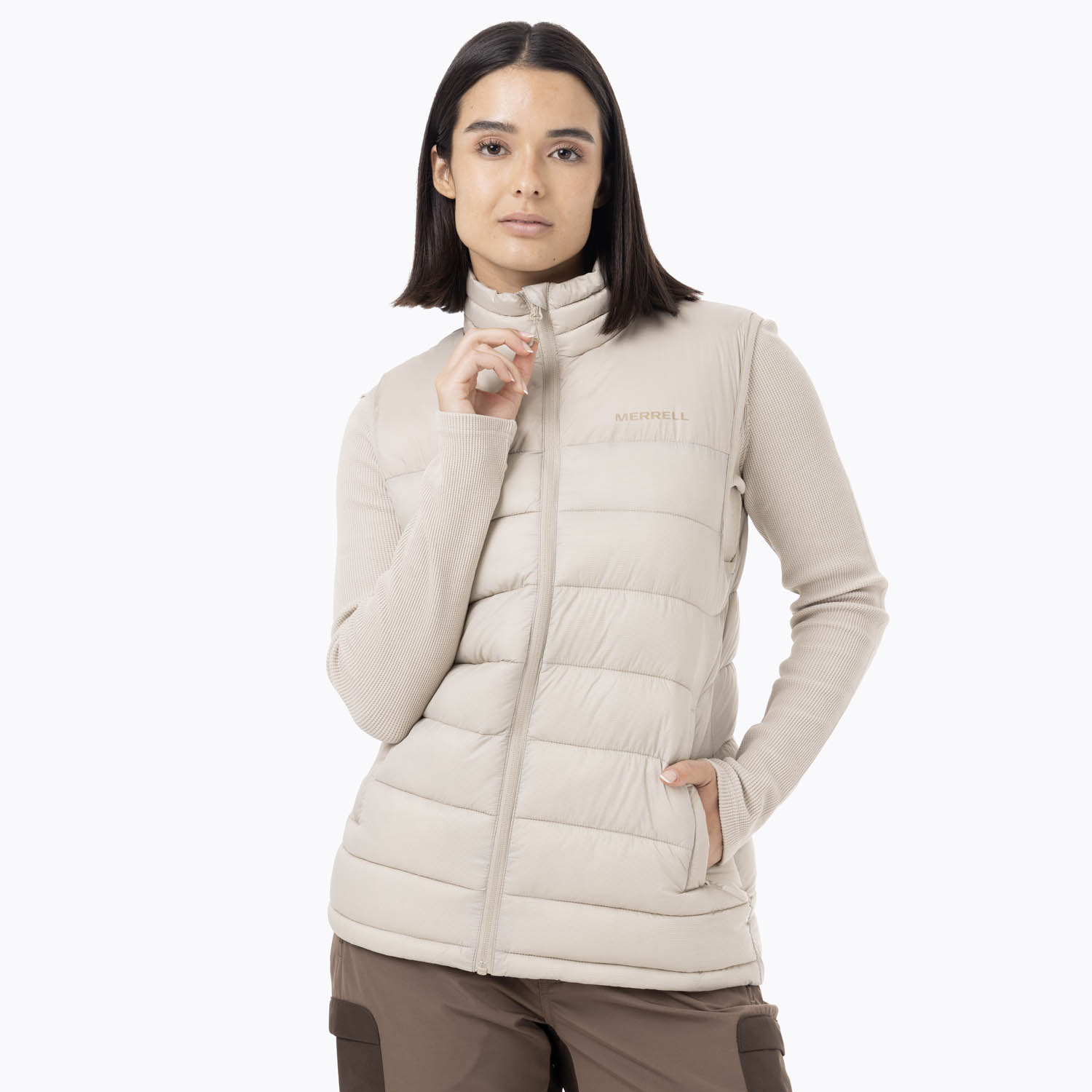 MERRELL PARKA SM POLIAMIDA RECICLADA MUJER HAZEIS BEIGE MERRELL