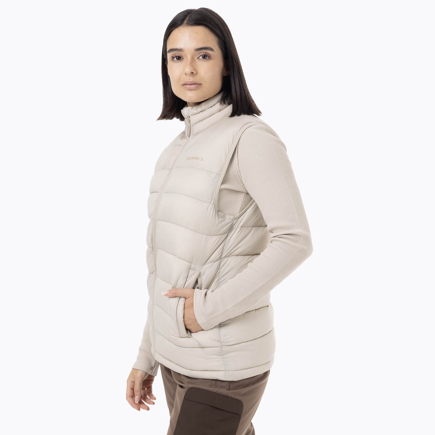 PARKA SM POLIAMIDA RECICLADA MUJER HAZEIS BEIGE MERRELL - 2