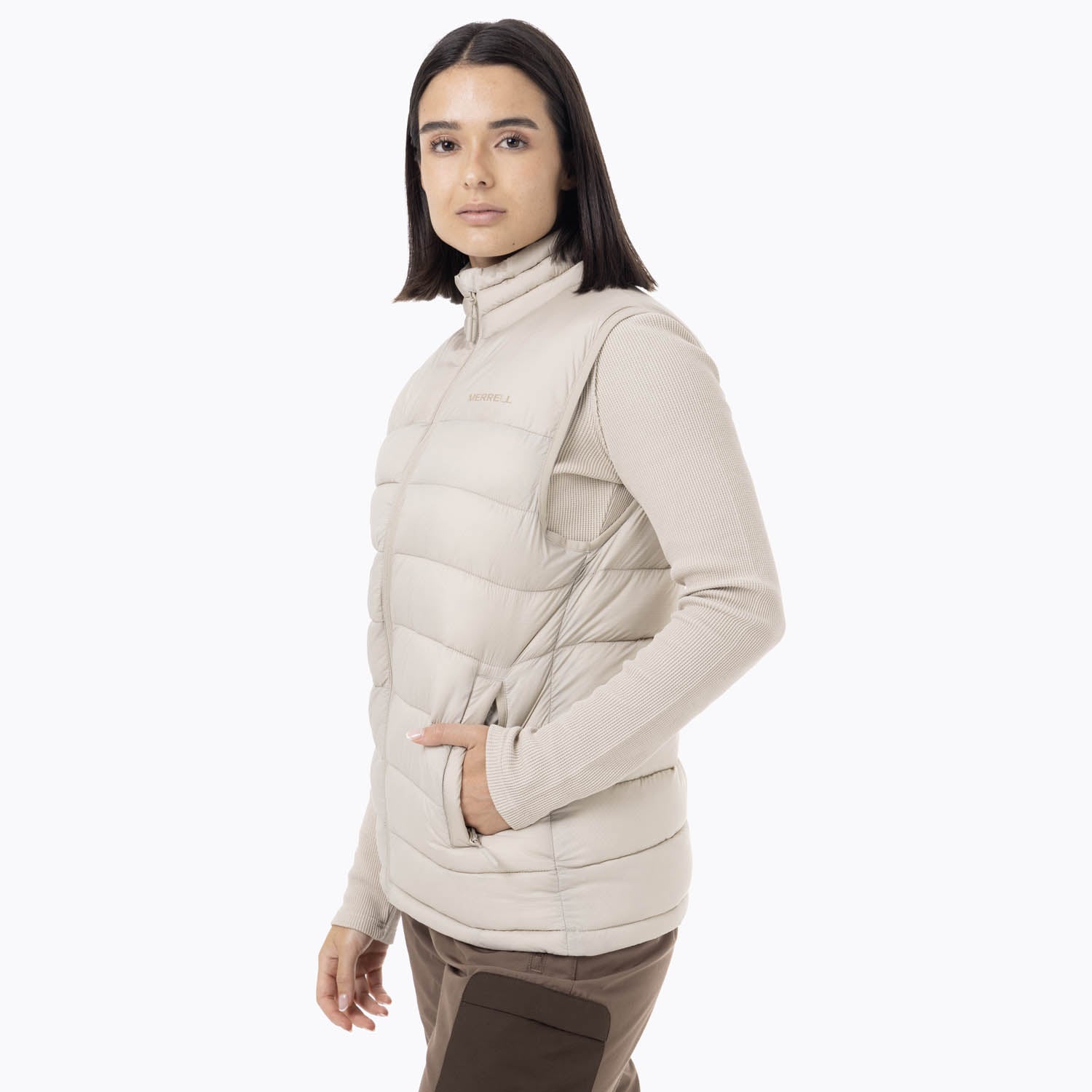 PARKA SM POLIAMIDA RECICLADA MUJER HAZEIS BEIGE MERRELL - 2