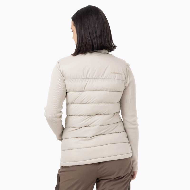 PARKA SM POLIAMIDA RECICLADA MUJER HAZEIS BEIGE MERRELL - 4