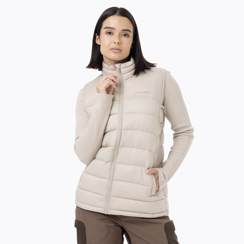 PARKA SM POLIAMIDA RECICLADA MUJER HAZEIS BEIGE MERRELL - 5