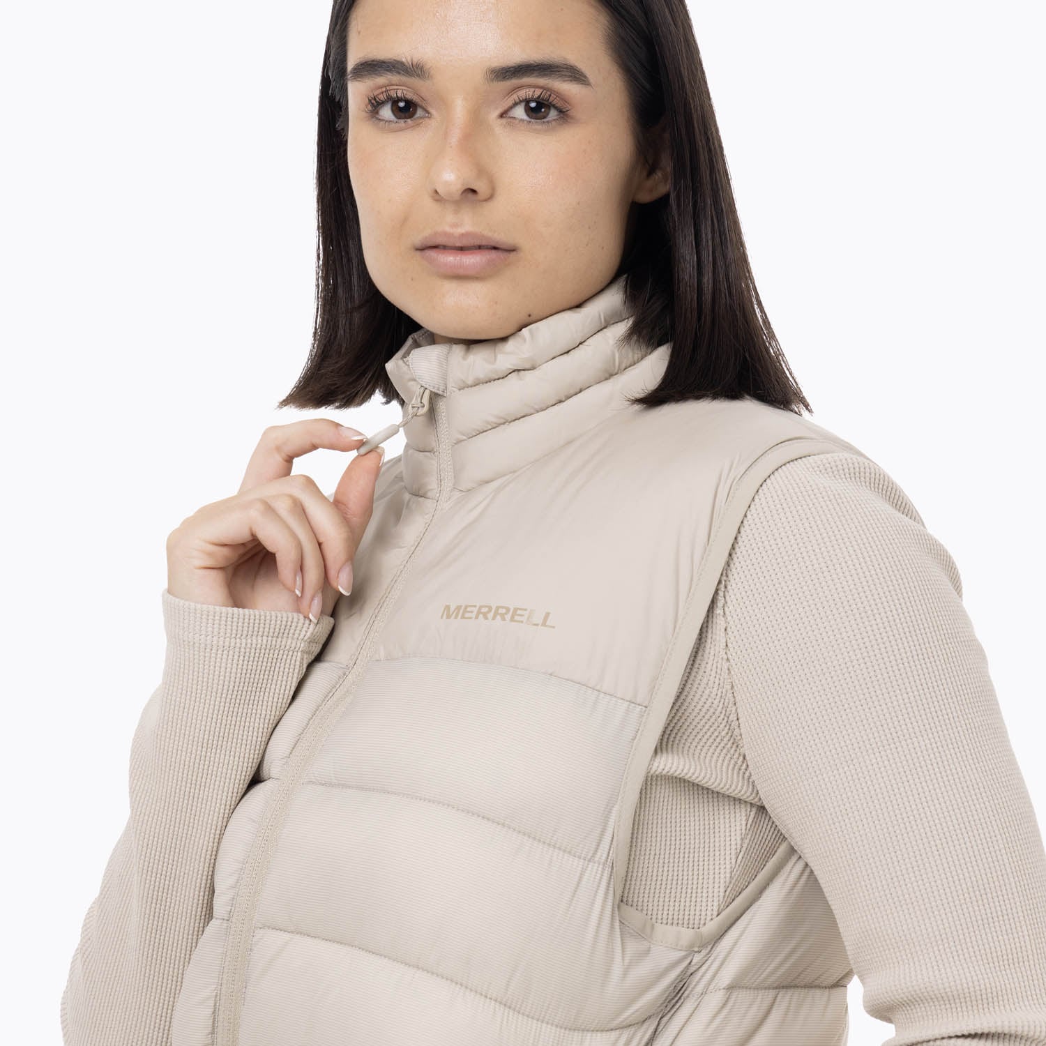 PARKA SM POLIAMIDA RECICLADA MUJER HAZEIS BEIGE MERRELL - 6