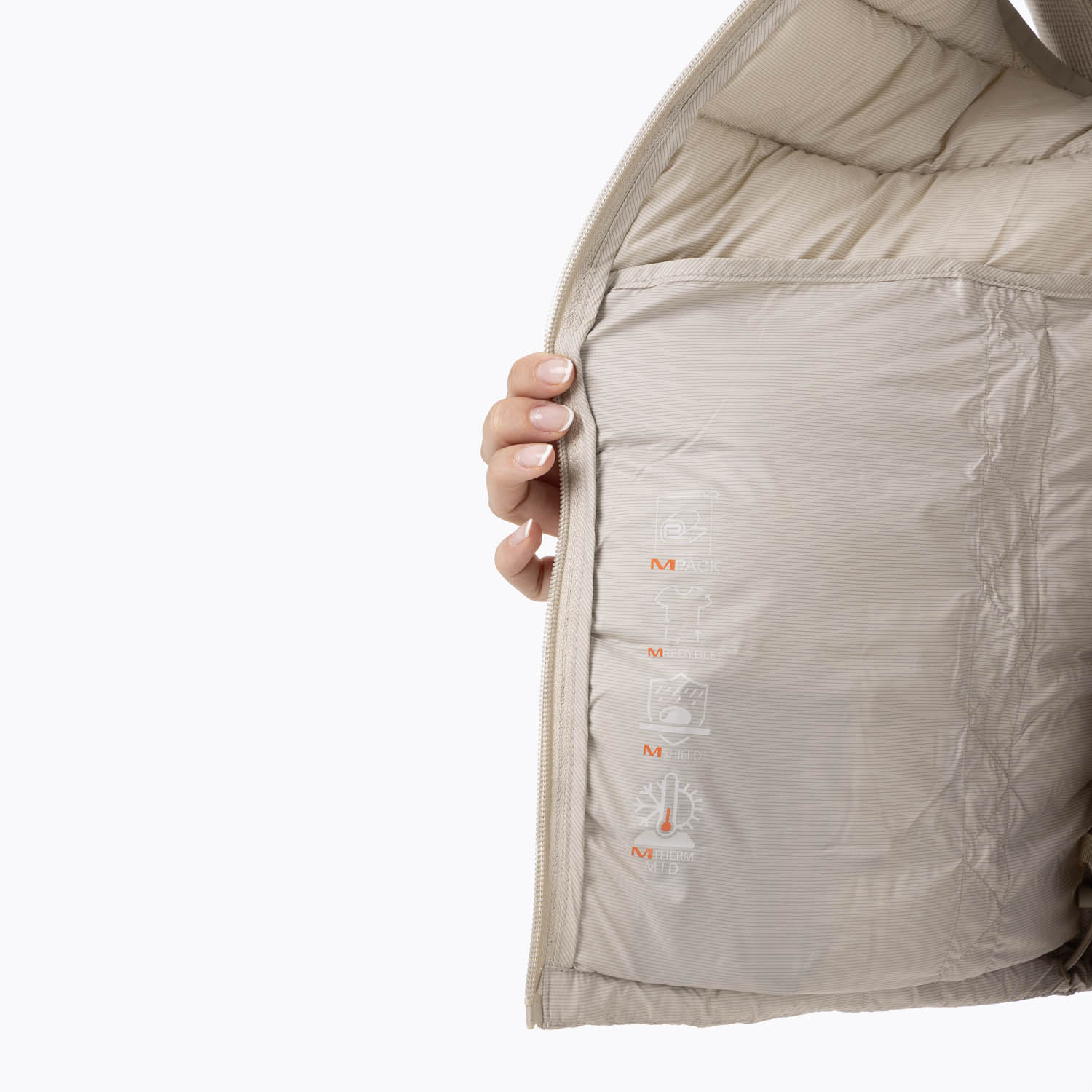 PARKA SM POLIAMIDA RECICLADA MUJER HAZEIS BEIGE MERRELL - 8