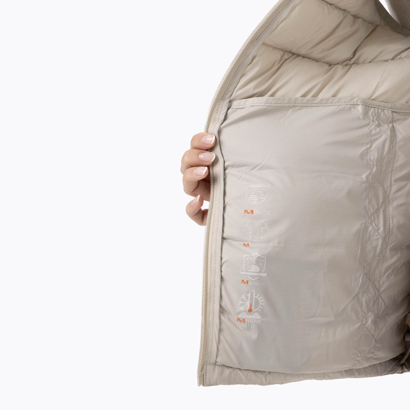 PARKA SM POLIAMIDA RECICLADA MUJER HAZEIS BEIGE MERRELL - 8