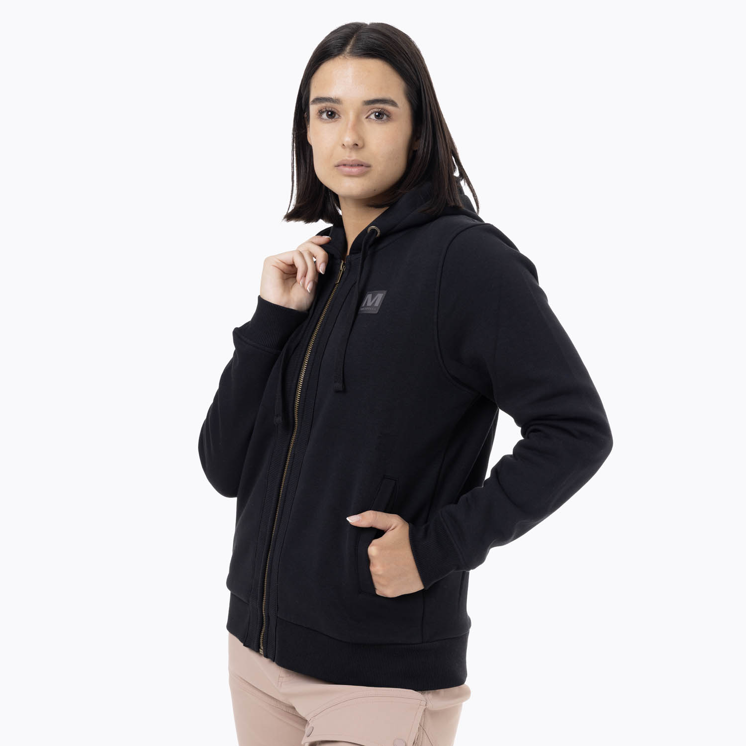 POLERON MUJER FZ HOODIE NEGRO MERRELL - 4