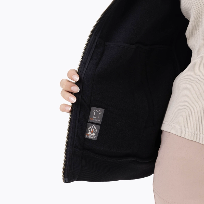 POLERON MUJER FZ HOODIE NEGRO MERRELL - 8