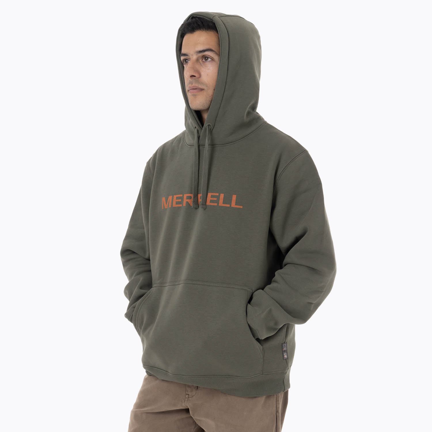 POLERON HOMBRE LOGO HOODIE VERDE MERRELL - 5