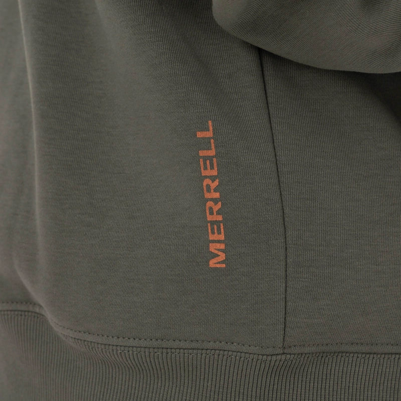 POLERON HOMBRE LOGO HOODIE VERDE MERRELL - 7