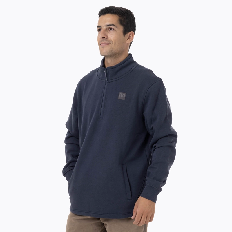 POLERON HOMBRE LEPAIS ZIP AZUL MERRELL - 2