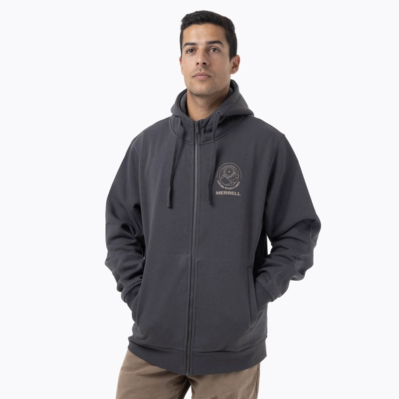 POLERON HOMBRE LEXYOS GRIS OSCURO MERRELL - 1